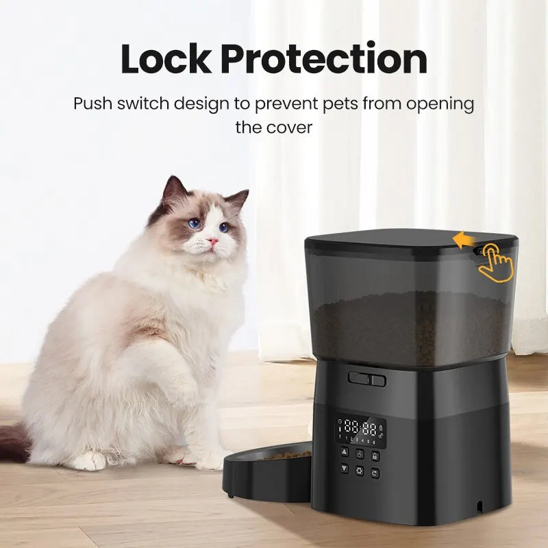 Dispensador Automático de Comida para Gatos | Programable con Pantalla LCD · Cattito
