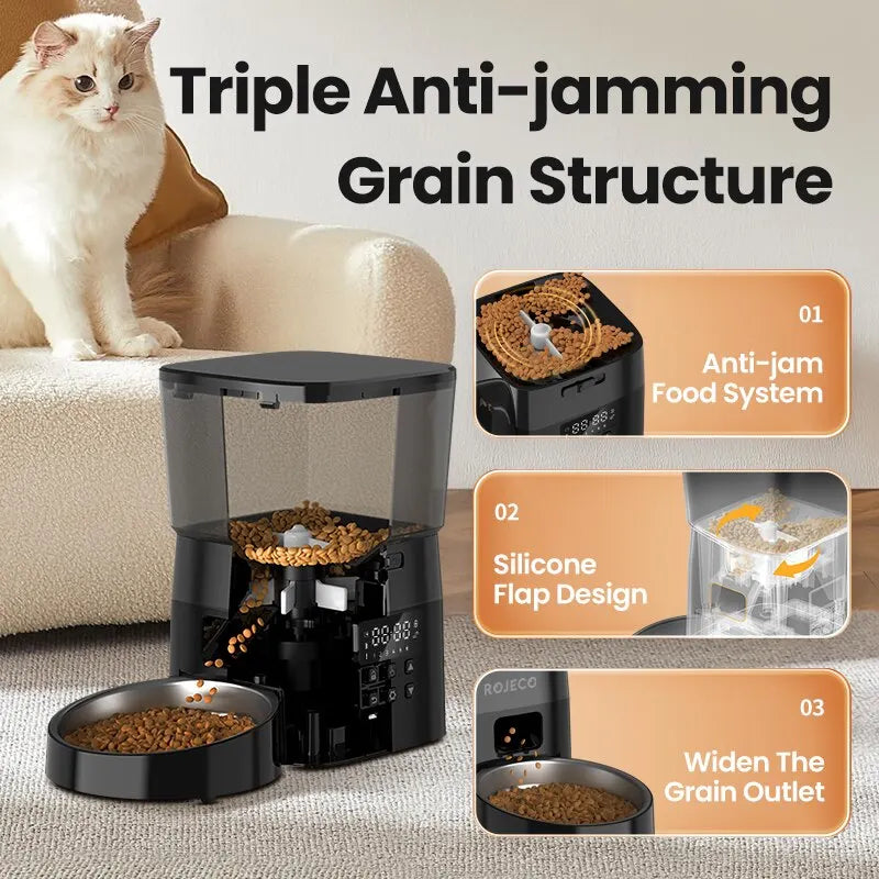 Dispensador Automático de Comida para Gatos | Programable con Pantalla LCD · Cattito